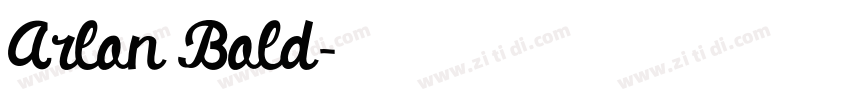 Arlon Bold字体转换